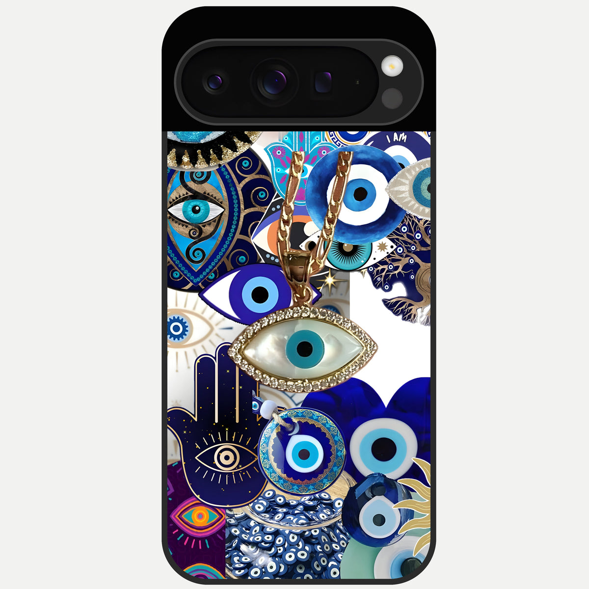  Mystic Charm Eye Glass Case For Google Pixel 9 Pro back cover – full design glossy printed glass finish