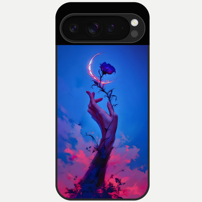  Mystic Hand Glass Case For Google Pixel 9 Pro back cover – full design glossy printed glass finish