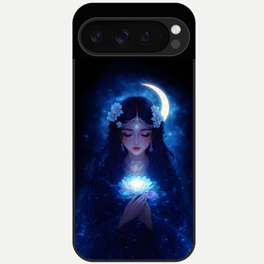  Mystic Moon Queen Glass Case For Google Pixel 9 Pro back cover – full design glossy printed glass finish