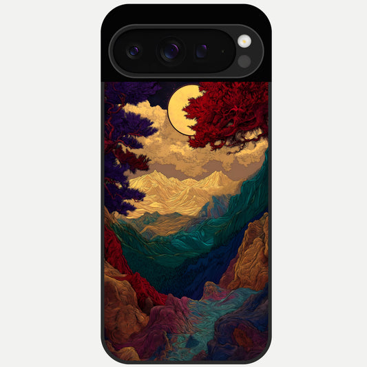  Mystic Valley Light Glass Case For Google Pixel 9 Pro back cover – full design glossy printed glass finish