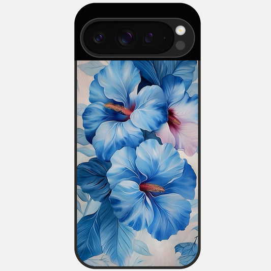  Ocean Hibiscus Grace Glass Case For Google Pixel 9 Pro back cover – full design glossy printed glass finish