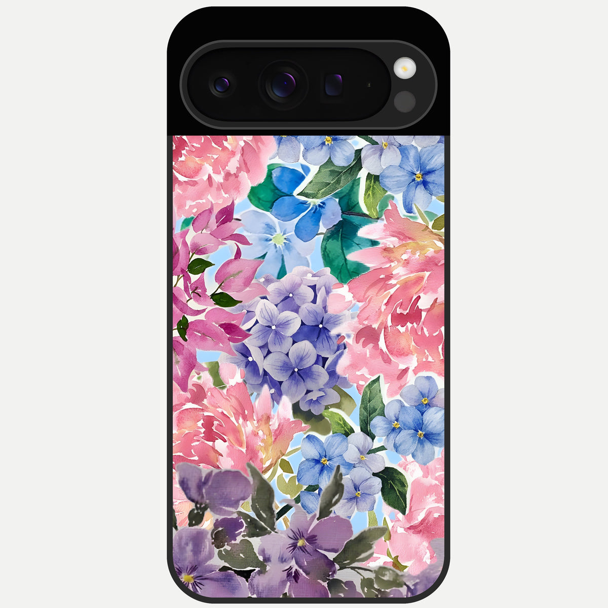  Pastel Floral Mix Glass Case For Google Pixel 9 Pro back cover – full design glossy printed glass finish