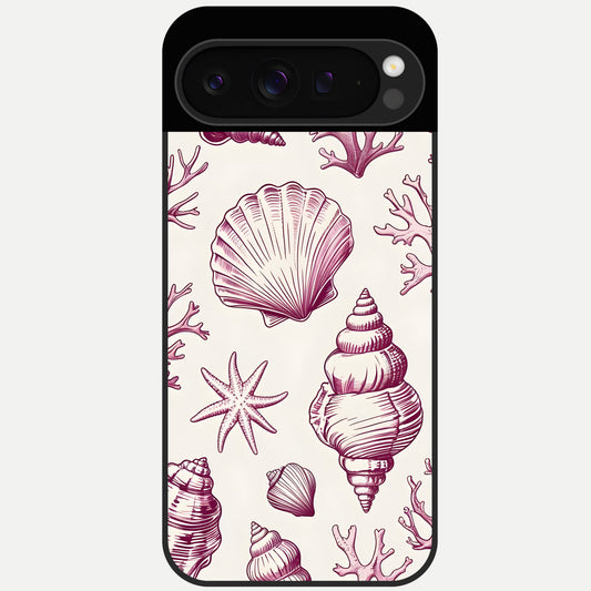  Pink Power Sparks Glass Case For Google Pixel 9 Pro back cover – full design glossy printed glass finish