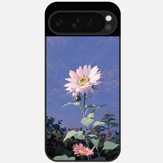  Pink Shells Outline Glass Case For Google Pixel 9 Pro back cover – full design glossy printed glass finish