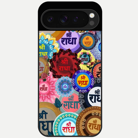  Radha Divine Bloom Glass Case For Google Pixel 9 Pro back cover – full design glossy printed glass finish