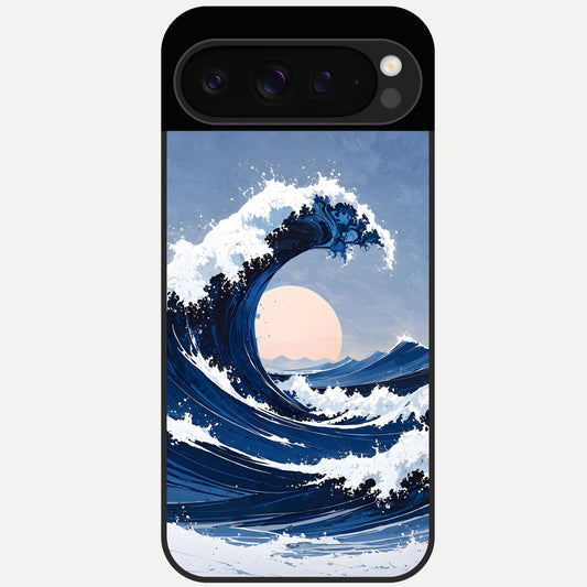  Rising Tide Power Glass Case For Google Pixel 9 Pro back cover – full design glossy printed glass finish