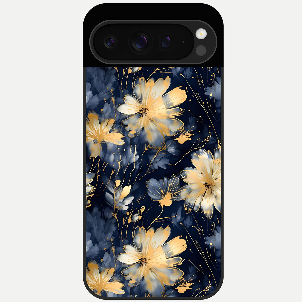  Royal Petal Dream Glass Case For Google Pixel 9 Pro back cover – full design glossy printed glass finish