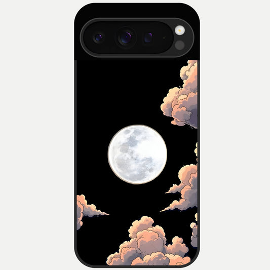  Shade Cloud Moon Glass Case For Google Pixel 9 Pro back cover – full design glossy printed glass finish