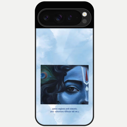  Spiritual Krishna Glass Case For Google Pixel 9 Pro back cover – full design glossy printed glass finish