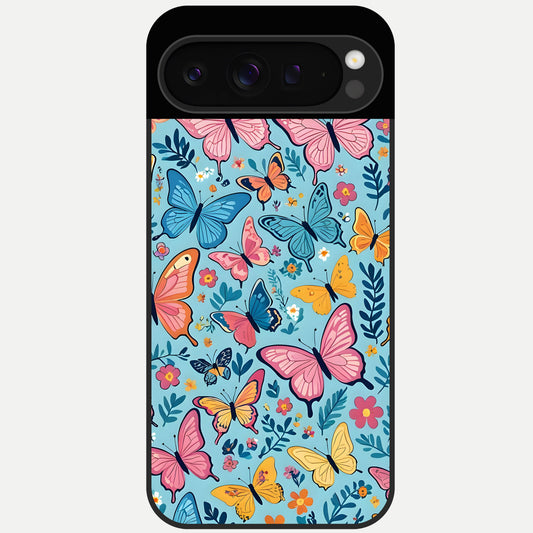  Spring Wing Garden Glass Case For Google Pixel 9 Pro back cover – full design glossy printed glass finish