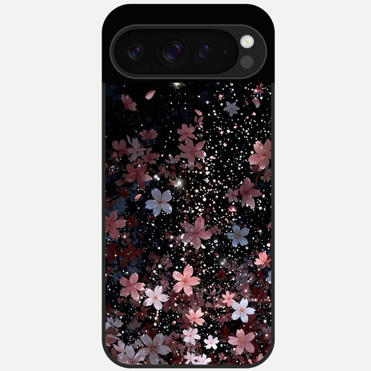  Starlit Flower Dreams Glass Case For Google Pixel 9 Pro back cover – full design glossy printed glass finish