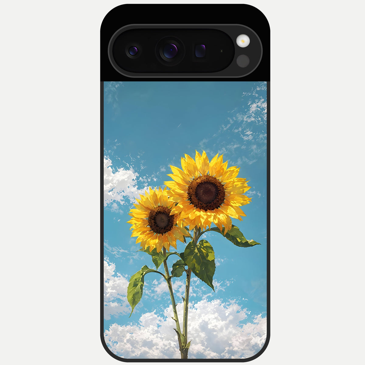  Sunlit Daisy Glow Glass Case For Google Pixel 9 Pro back cover – full design glossy printed glass finish