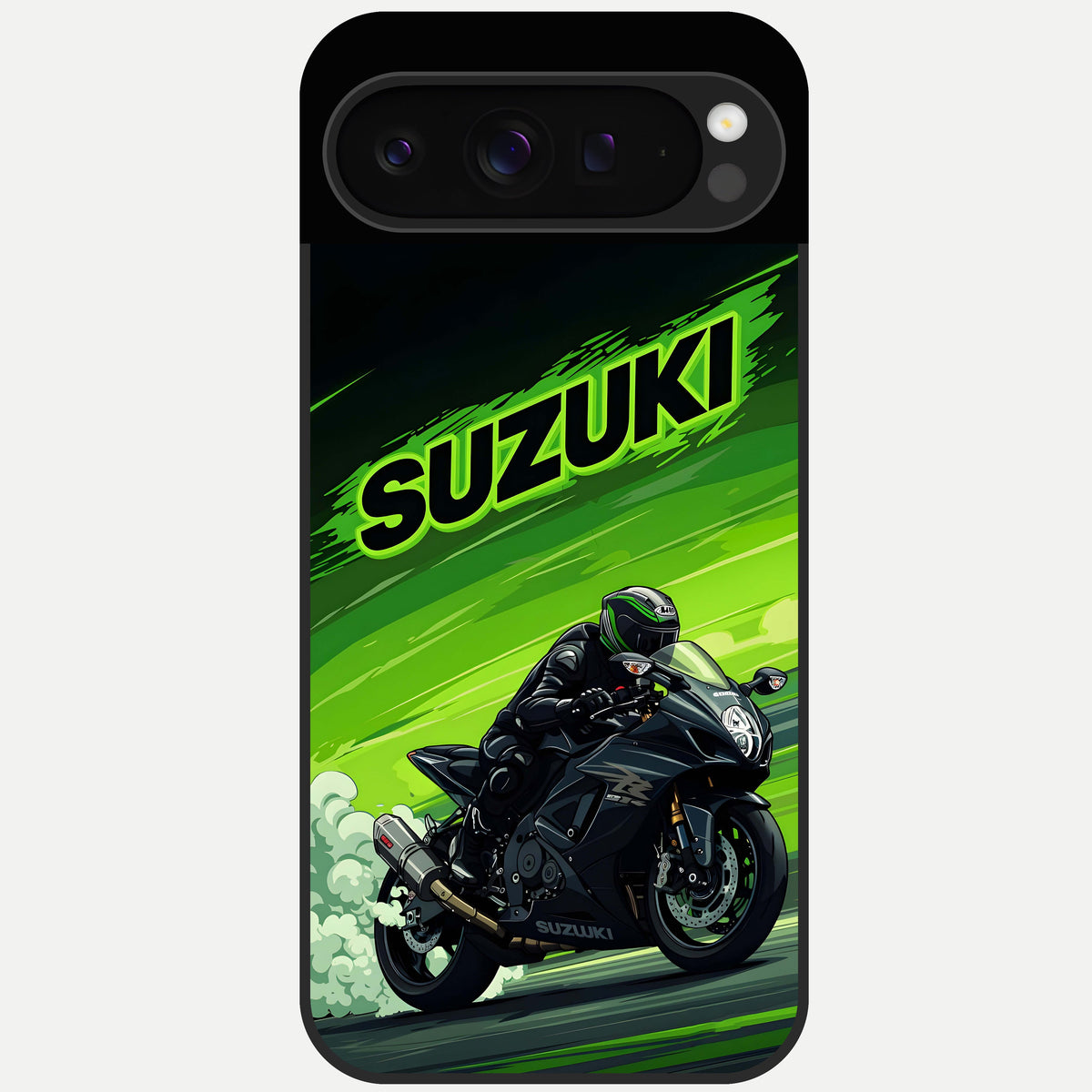  Suzuki Speed Beast Glass Case For Google Pixel 9 Pro back cover – full design glossy printed glass finish