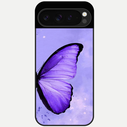  Violet Dream Wing Glass Case For Google Pixel 9 Pro back cover – full design glossy printed glass finish