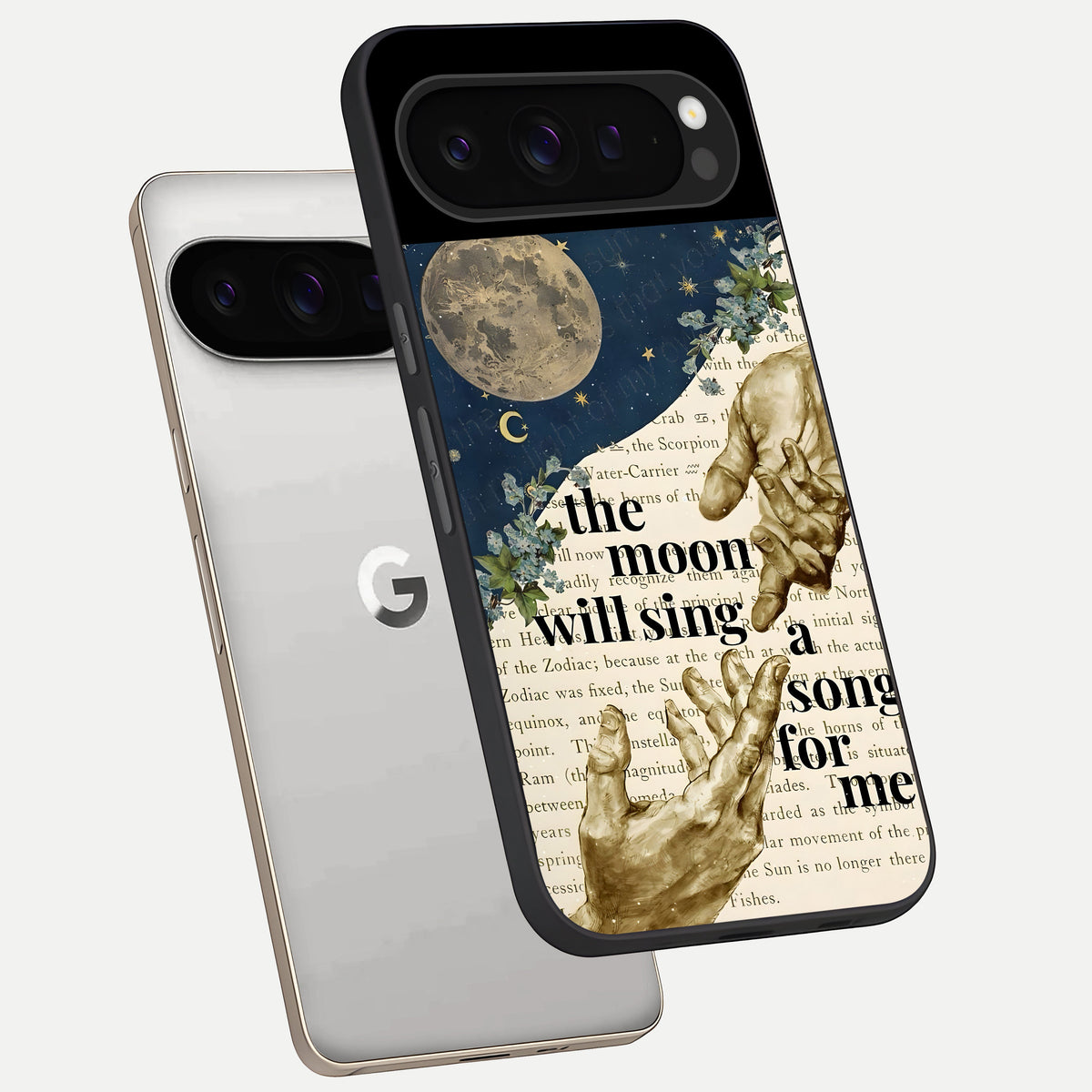  Aesthetic Divine phone case For Google Pixel 9 Pro showing premium glass back cover with detailed artwork