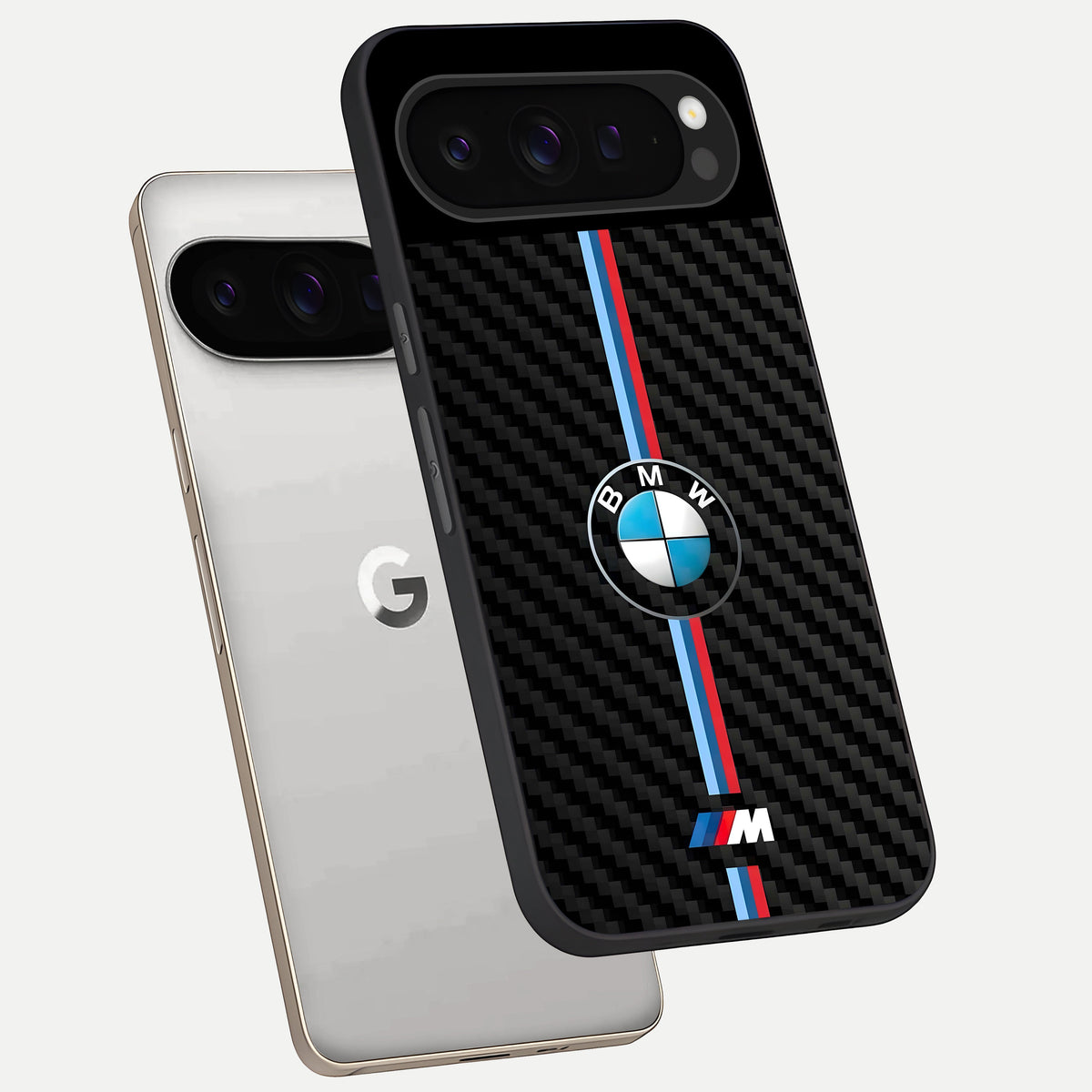  BMW Pattern phone case For Google Pixel 9 Pro showing premium glass back cover with detailed artwork