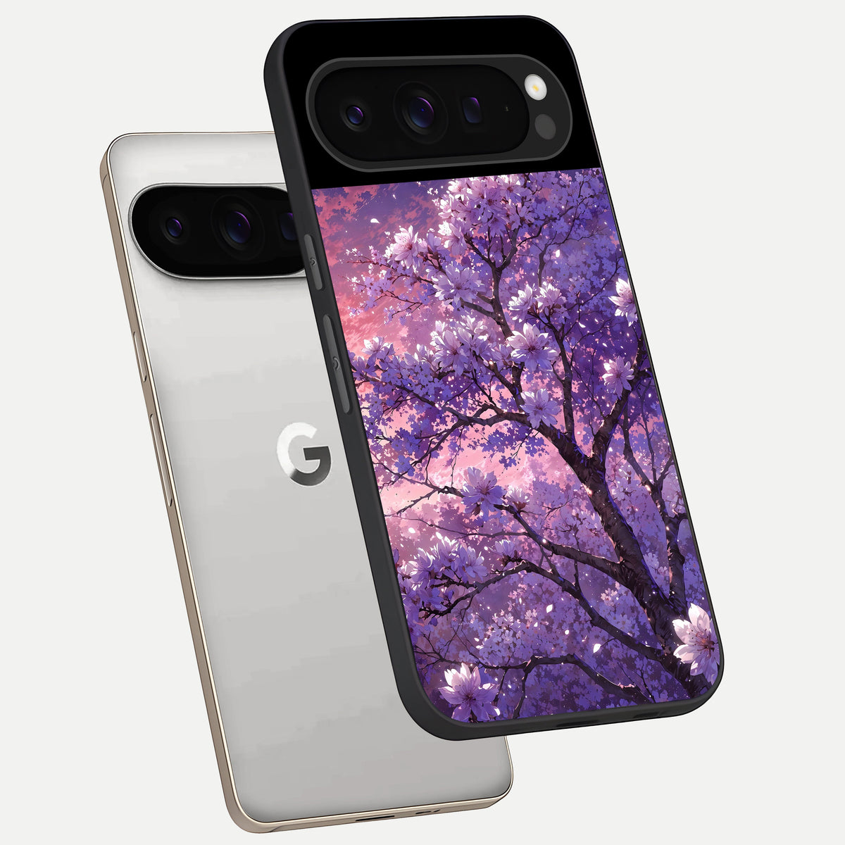  Blossom Tree phone case For Google Pixel 9 Pro showing premium glass back cover with detailed artwork