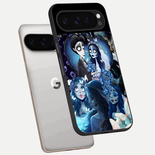  Butterfly Ghost Soul phone case For Google Pixel 9 Pro showing premium glass back cover with detailed artwork