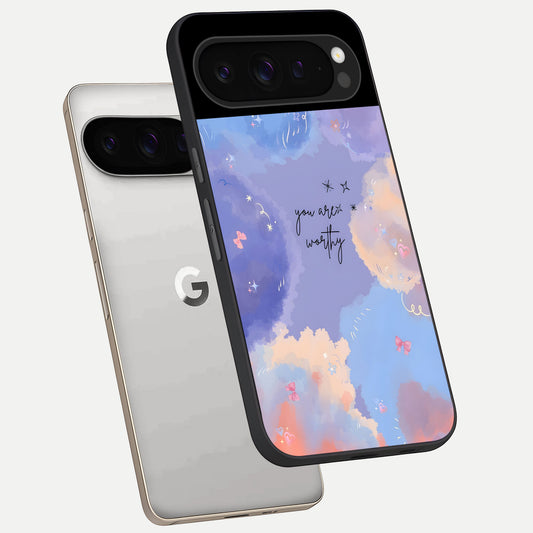  Celestial Cloud Magic phone case For Google Pixel 9 Pro showing premium glass back cover with detailed artwork