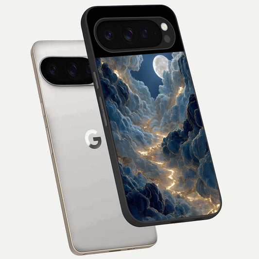 Celestial Cloud Road phone case For Google Pixel 9 Pro showing premium glass back cover with detailed artwork