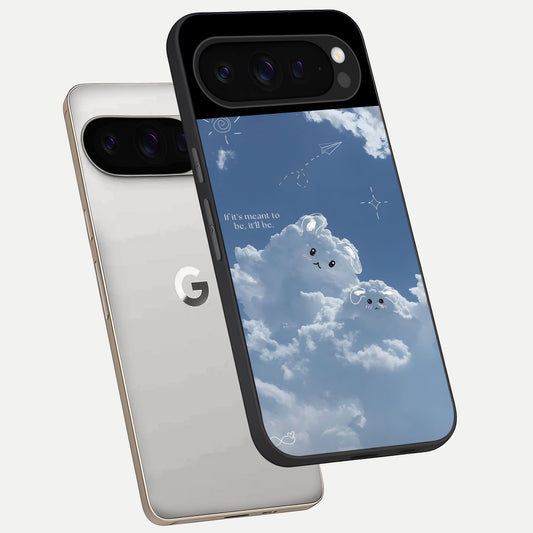  Cloud Bunny Dreams phone case For Google Pixel 9 Pro showing premium glass back cover with detailed artwork