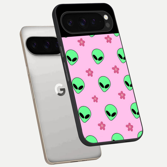  Cosmic Cute Crush phone case For Google Pixel 9 Pro showing premium glass back cover with detailed artwork