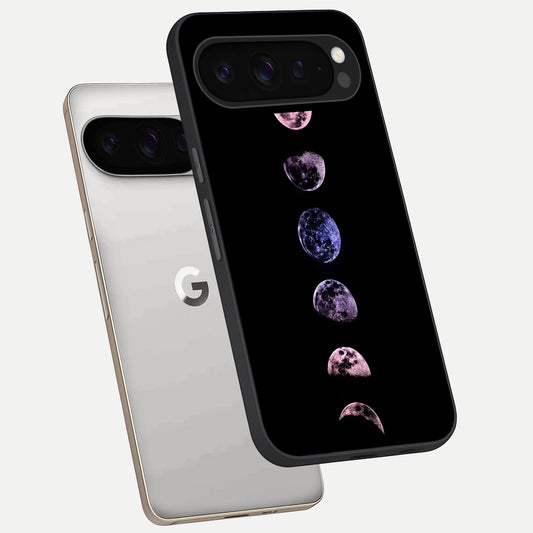  Crimson All Planets phone case For Google Pixel 9 Pro showing premium glass back cover with detailed artwork