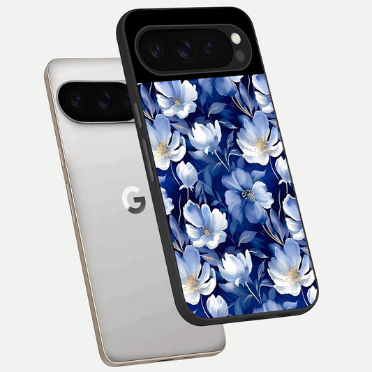  Cute Floral Patterns phone case For Google Pixel 9 Pro showing premium glass back cover with detailed artwork