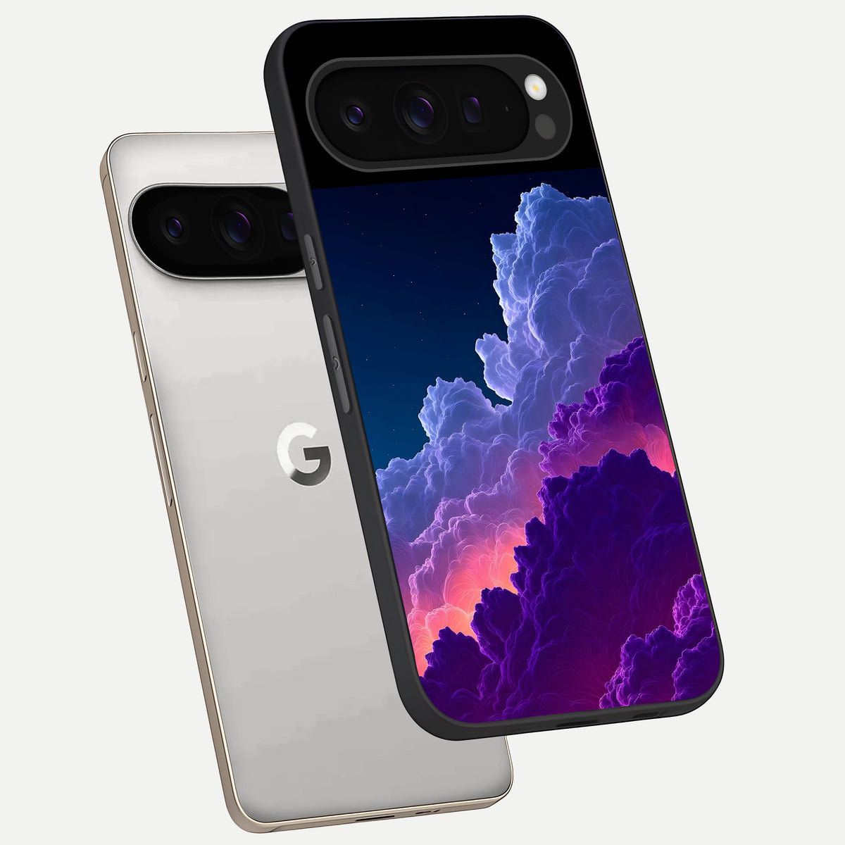  Dreamy Cloud Skies phone case For Google Pixel 9 Pro showing premium glass back cover with detailed artwork