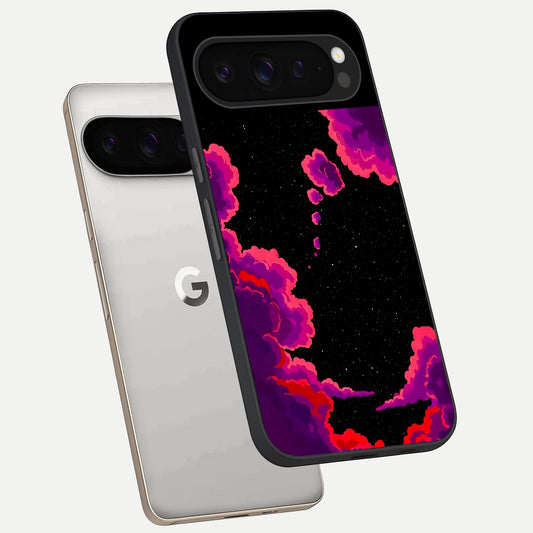  Galaxy Dream Frame phone case For Google Pixel 9 Pro showing premium glass back cover with detailed artwork