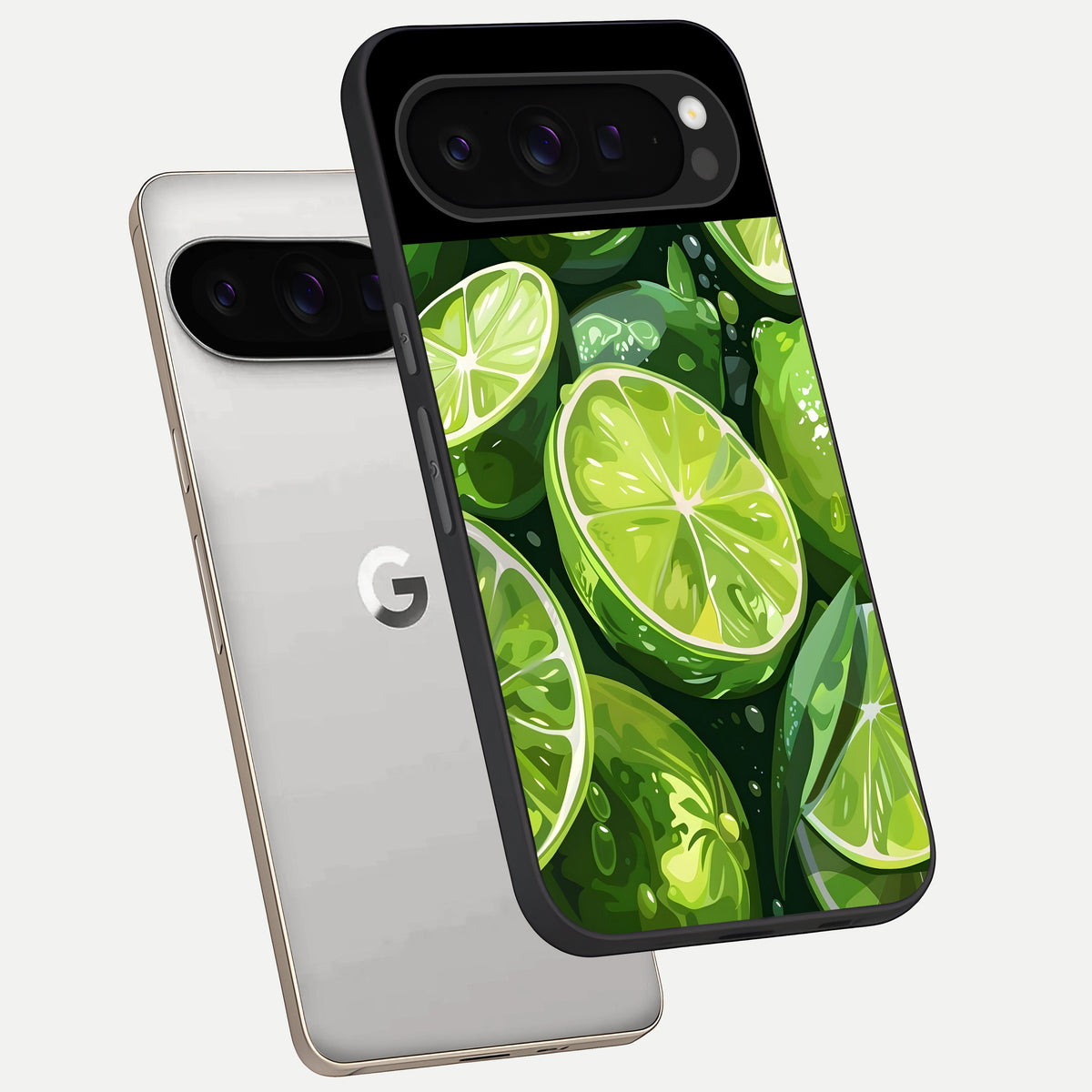  Green Kawasaki phone case For Google Pixel 9 Pro showing premium glass back cover with detailed artwork