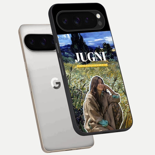  Jugni Soul Vibes phone case For Google Pixel 9 Pro showing premium glass back cover with detailed artwork