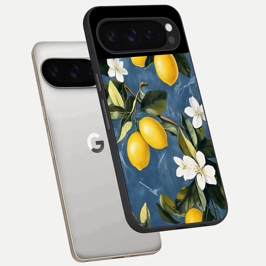  Lemon Dream Garden phone case For Google Pixel 9 Pro showing premium glass back cover with detailed artwork