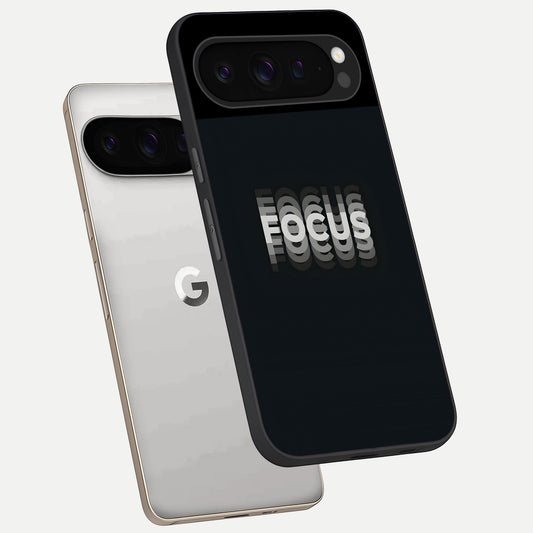  Mono Focus Vision phone case For Google Pixel 9 Pro showing premium glass back cover with detailed artwork