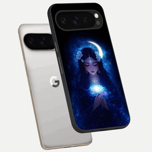  Mystic Moon Queen phone case For Google Pixel 9 Pro showing premium glass back cover with detailed artwork