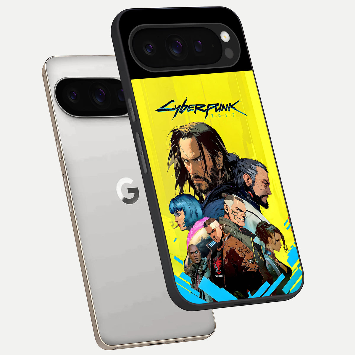 Neon Rebel Genesis phone case For Google Pixel 9 Pro showing premium glass back cover with detailed artwork