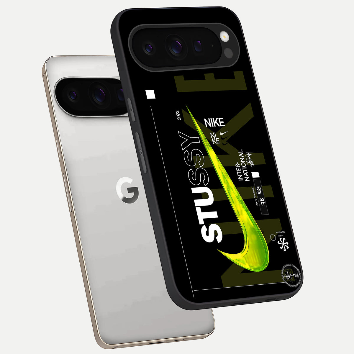  Neon Street Edition phone case For Google Pixel 9 Pro showing premium glass back cover with detailed artwork