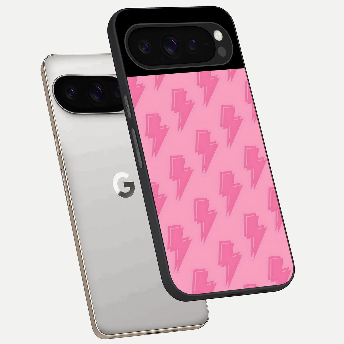  Pink Moo Magic phone case For Google Pixel 9 Pro showing premium glass back cover with detailed artwork