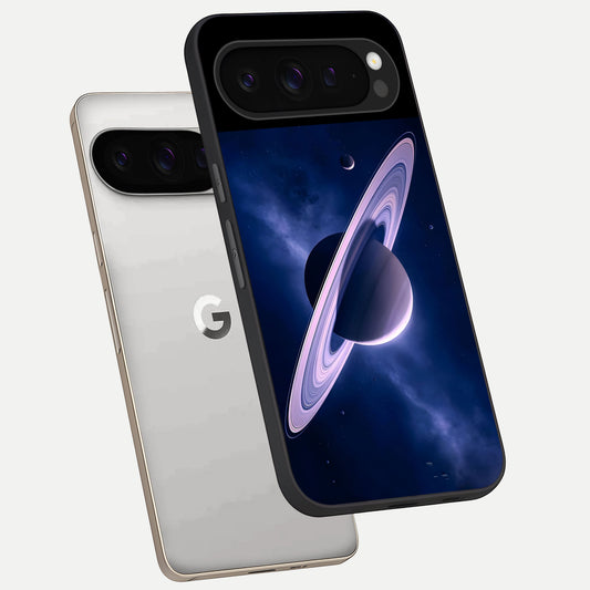  Saturn Ring Mystique phone case For Google Pixel 9 Pro showing premium glass back cover with detailed artwork