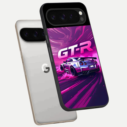  Speed Drift Legend phone case For Google Pixel 9 Pro showing premium glass back cover with detailed artwork