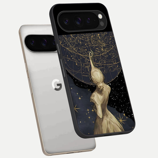  Taylor Swift Girl phone case For Google Pixel 9 Pro showing premium glass back cover with detailed artwork