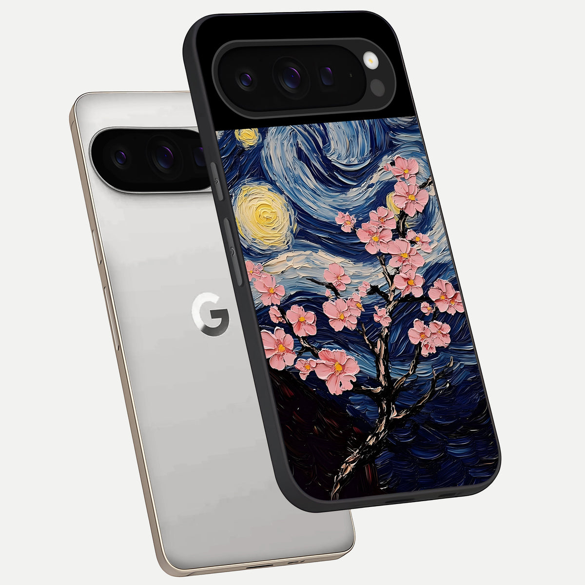  Van Gogh Scenery phone case For Google Pixel 9 Pro showing premium glass back cover with detailed artwork