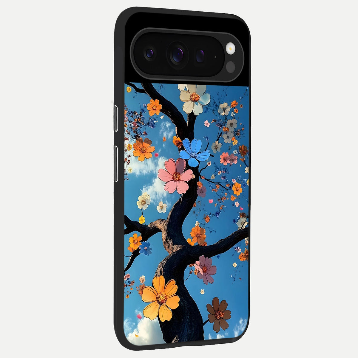  Blossom Dream Sky back cover For Google Pixel 9 Pro slim fit glass case with vibrant aesthetic design
