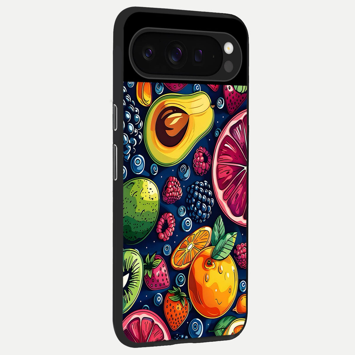  Cute Fruits Art back cover For Google Pixel 9 Pro slim fit glass case with vibrant aesthetic design
