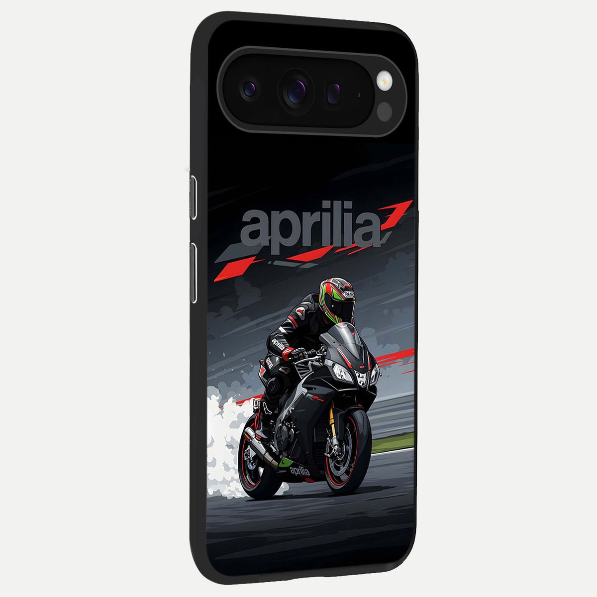  Dark Aprilla back cover For Google Pixel 9 Pro slim fit glass case with vibrant aesthetic design