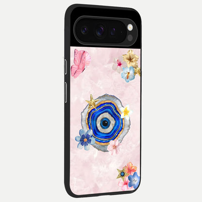  Divine Aura Bloom back cover For Google Pixel 9 Pro slim fit glass case with vibrant aesthetic design