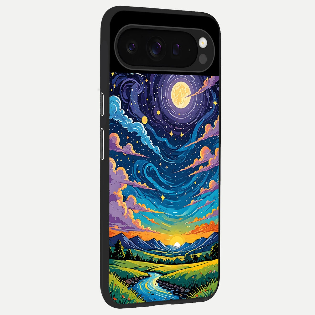  Dreamy Night Landscape back cover For Google Pixel 9 Pro slim fit glass case with vibrant aesthetic design