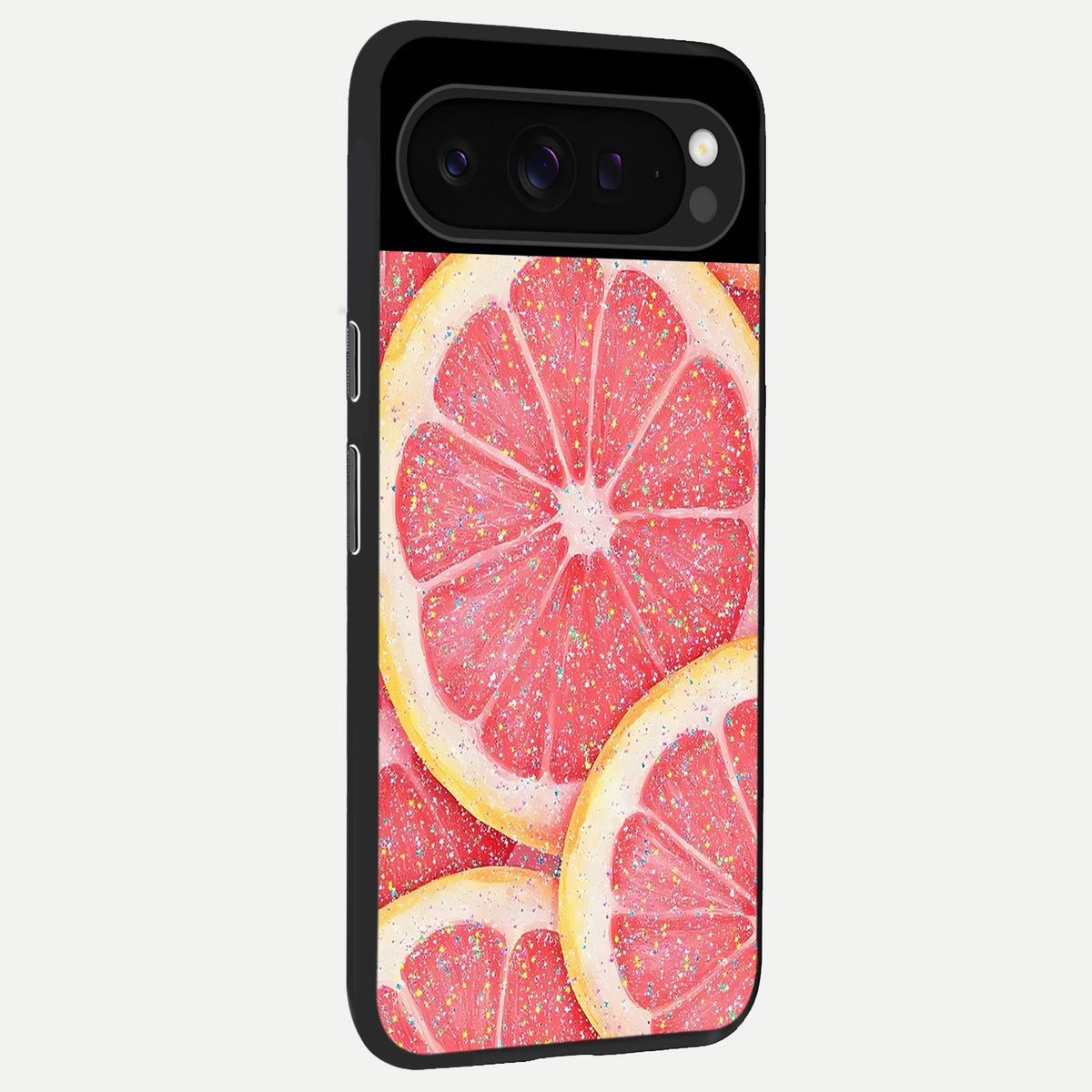  Glitter Grapefruit back cover For Google Pixel 9 Pro slim fit glass case with vibrant aesthetic design