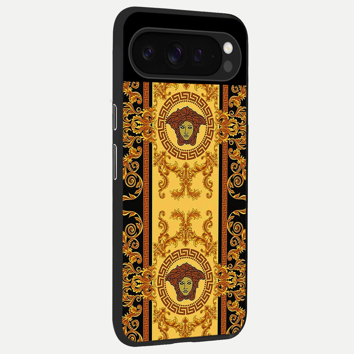  Golden Royal Heritage back cover For Google Pixel 9 Pro slim fit glass case with vibrant aesthetic design