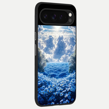 Heavenly Daisy Horizon back cover For Google Pixel 9 Pro slim fit glass case with vibrant aesthetic design